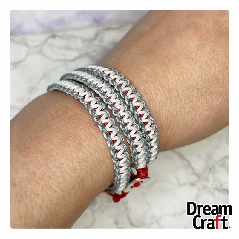 フラワークロス&プルメリア 三連ラップブレス フラワークロス&スター 三連ラップブレス