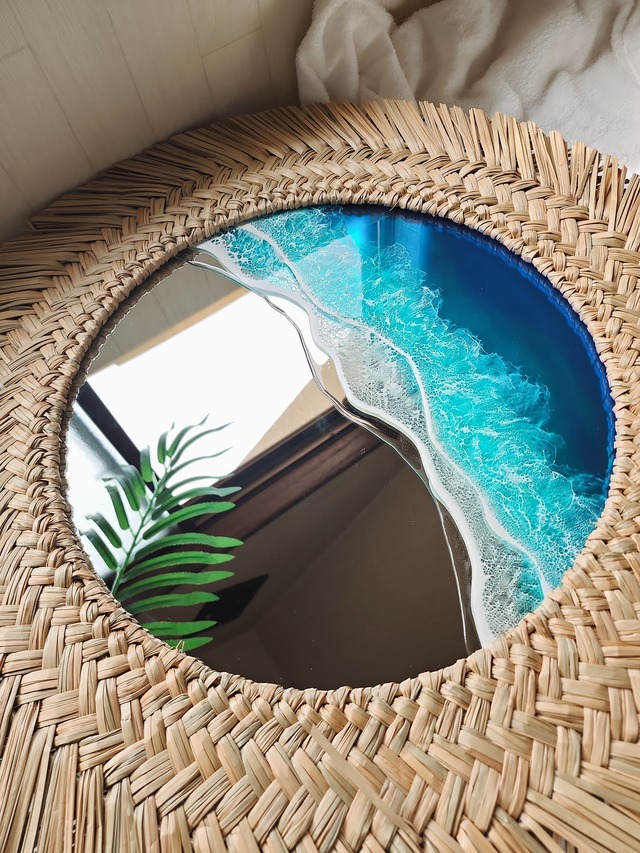 189.オーシャンレジンアート ウォールミラー