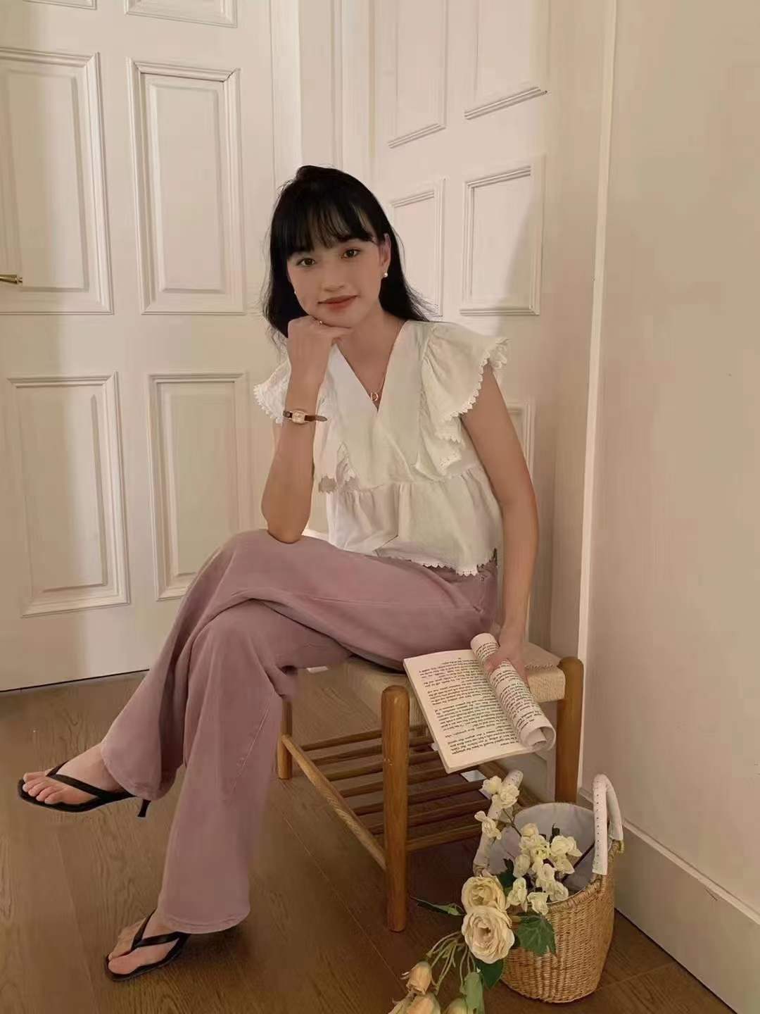 ピコレース　ブラウス　AJ44170-6050