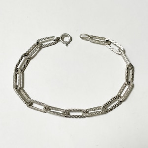 Vintage 835 Silver FBM Rope Textured Chain Bracelet Made In Gemany
