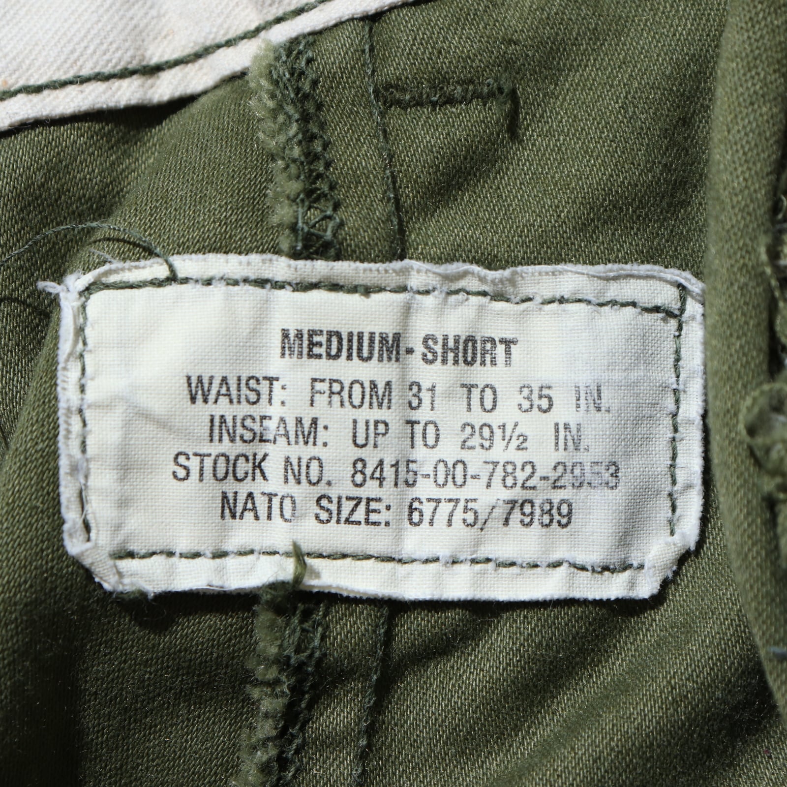 美品 M-65 M-S 74年 レーヨン混 カーゴパンツ 米軍実物 medium 美品 M-65 M-S 74年 レーヨン混 カーゴパンツ 米軍実物 medium