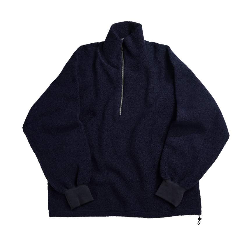 RE:NEWOOL BOA KNIT HALF ZIP P/O / RE:NEWOOLボアニットハーフジップP
