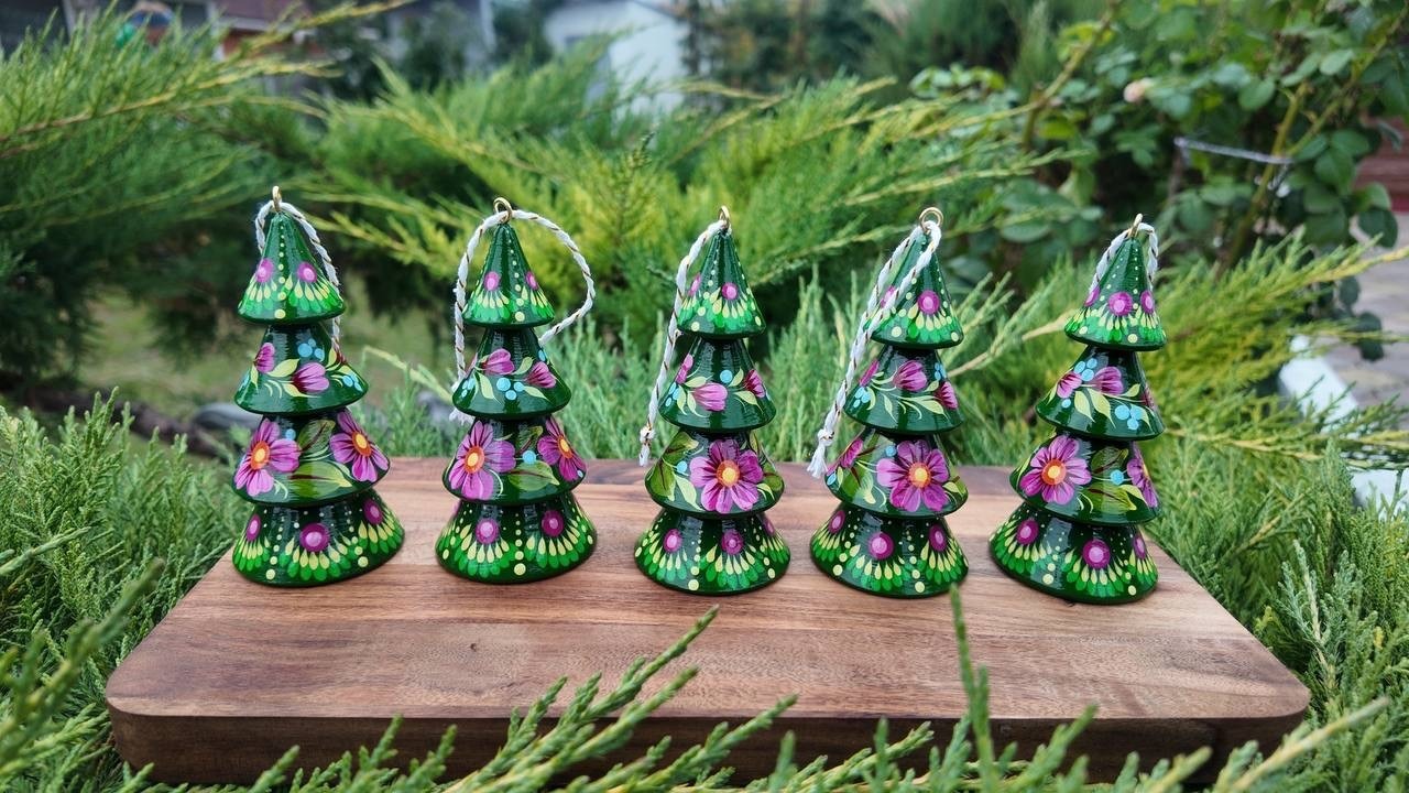 クリスマスデコレーション　クリスマスツリー3点セット（ティモシェンコ作） - 5