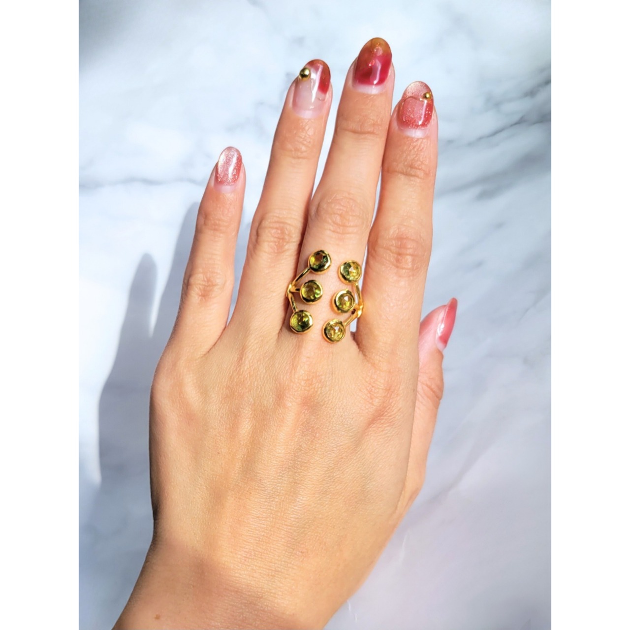 【即納】Orb Bouquet *PERIDOT* -anelli-