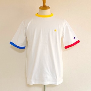 Ringer Short Sleeve T-shirts　White × Yellow