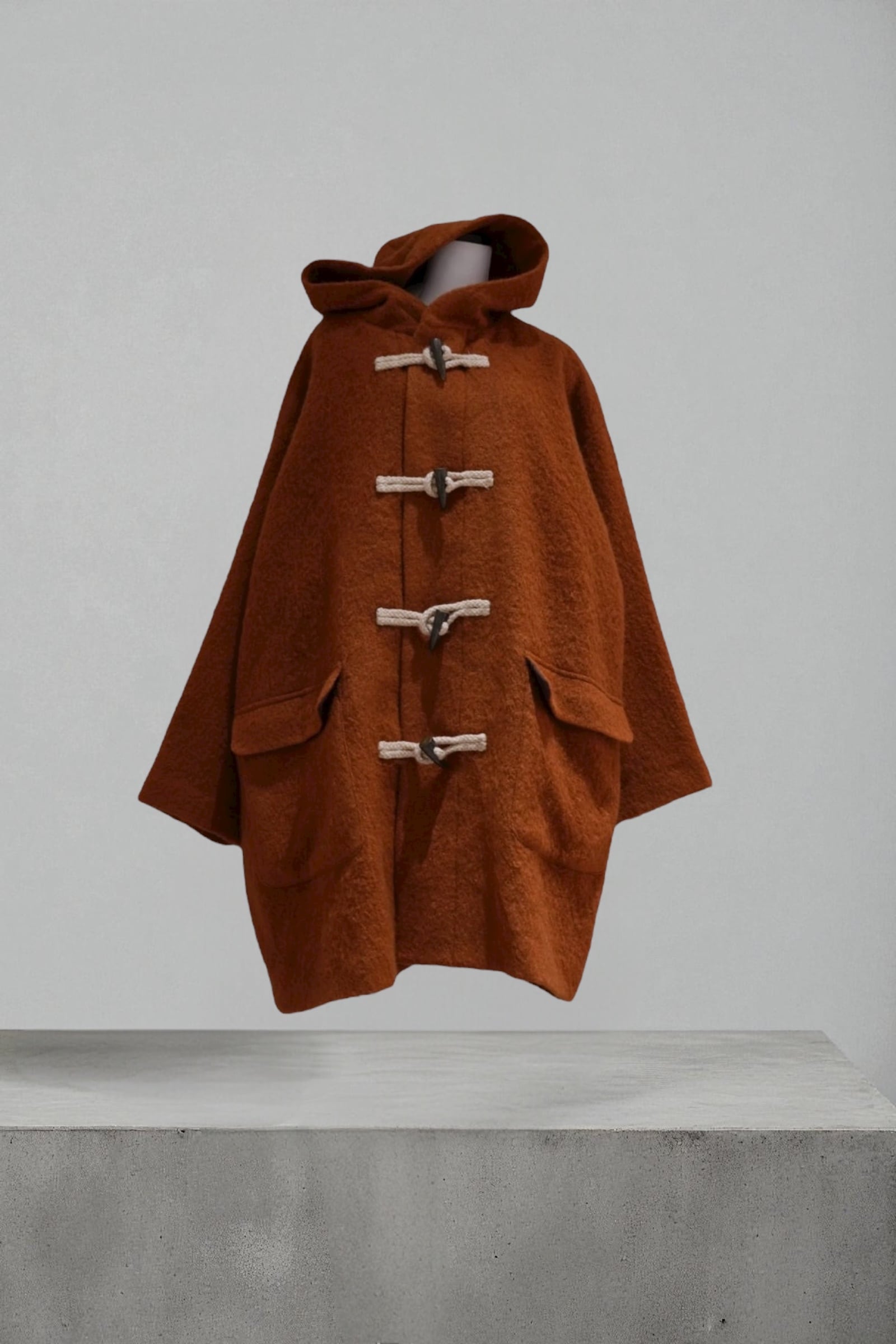 SALE 60%OFF】 BASIS BROEK wool duffle coat orange | Connecter
