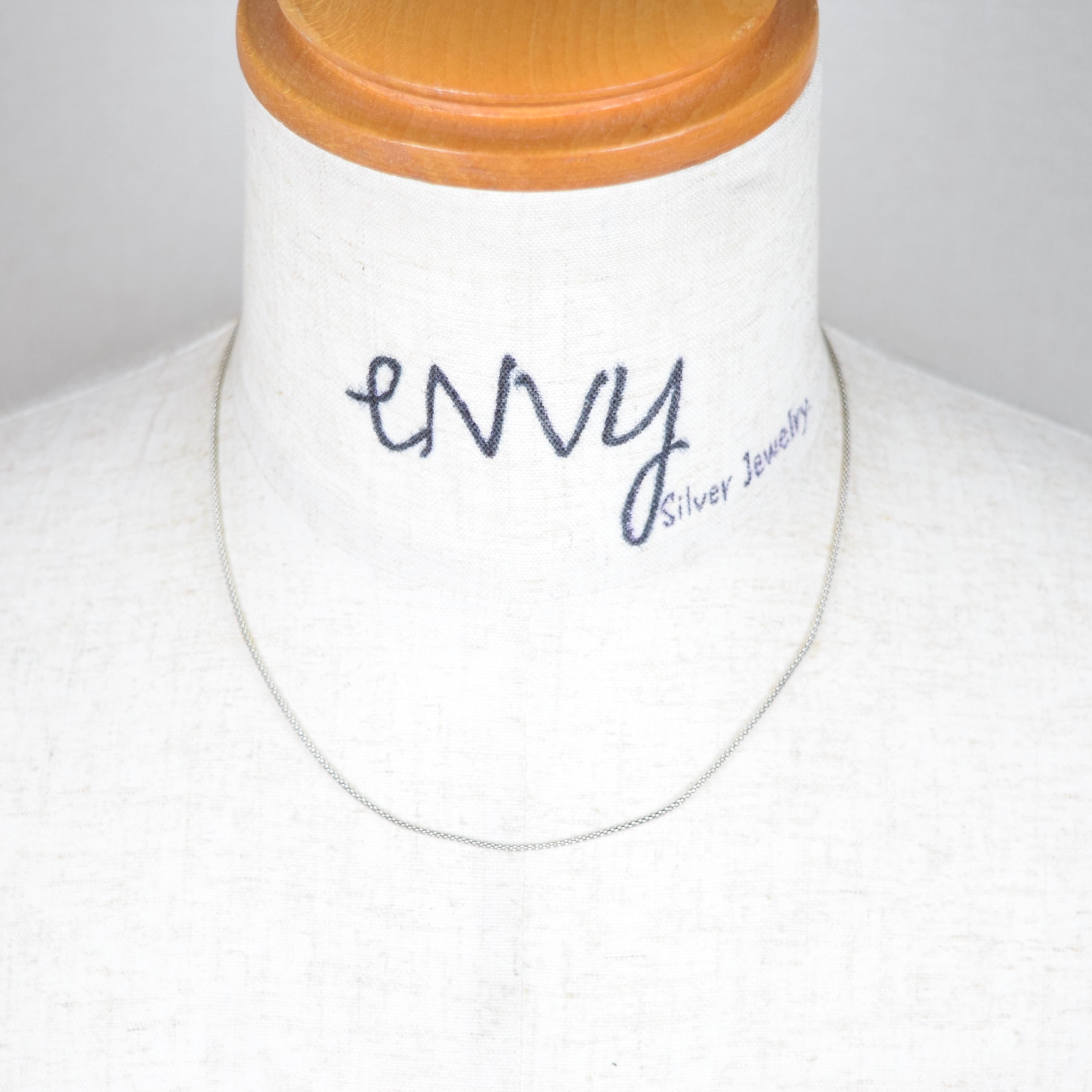 シルバー925 silver スムースチェーンネックレス/46cm/軽研磨仕上げ