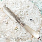 白蝶貝　マザーオブパール　バターナイフ　純銀