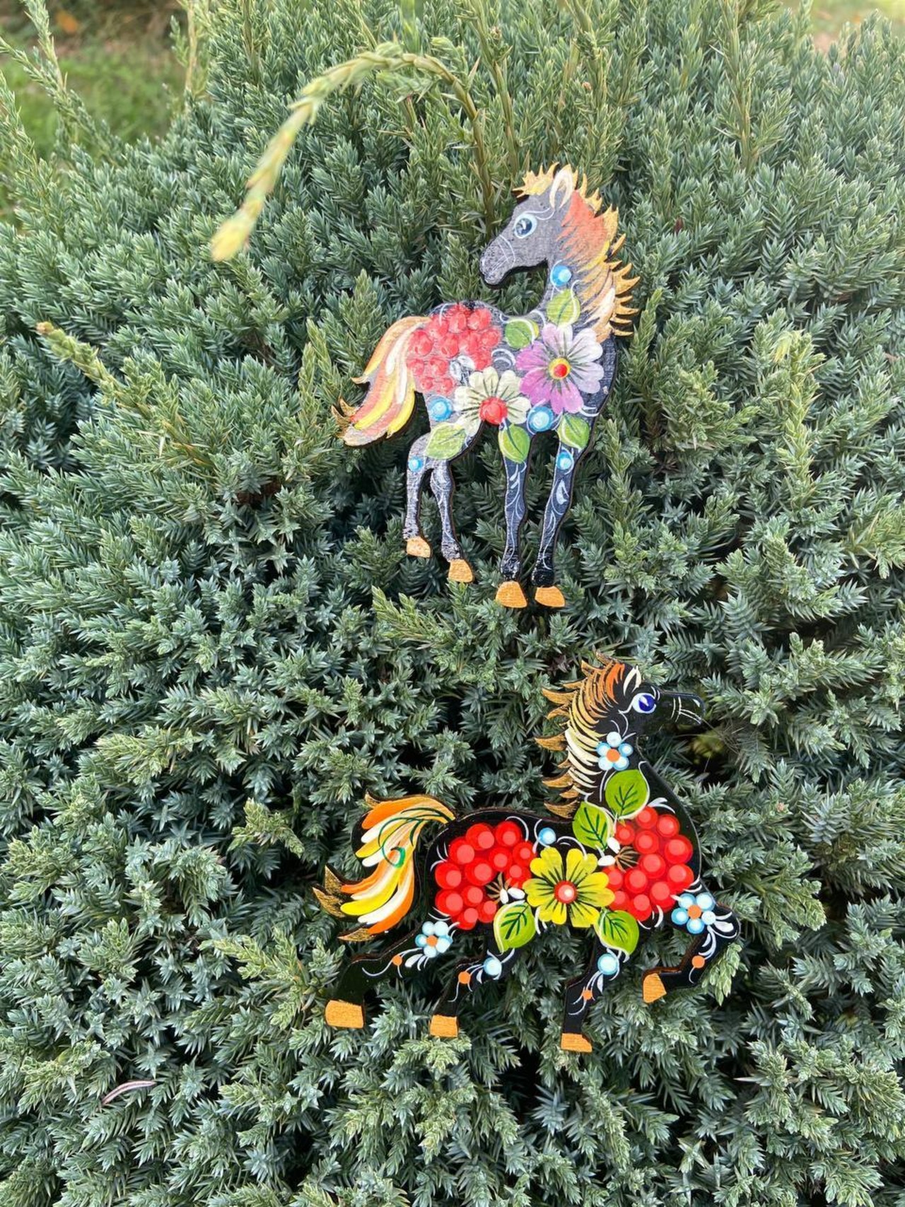 ペトリキフカ塗りのマグネット 2026/午年モデル　馬（Khomenko製作） - 6