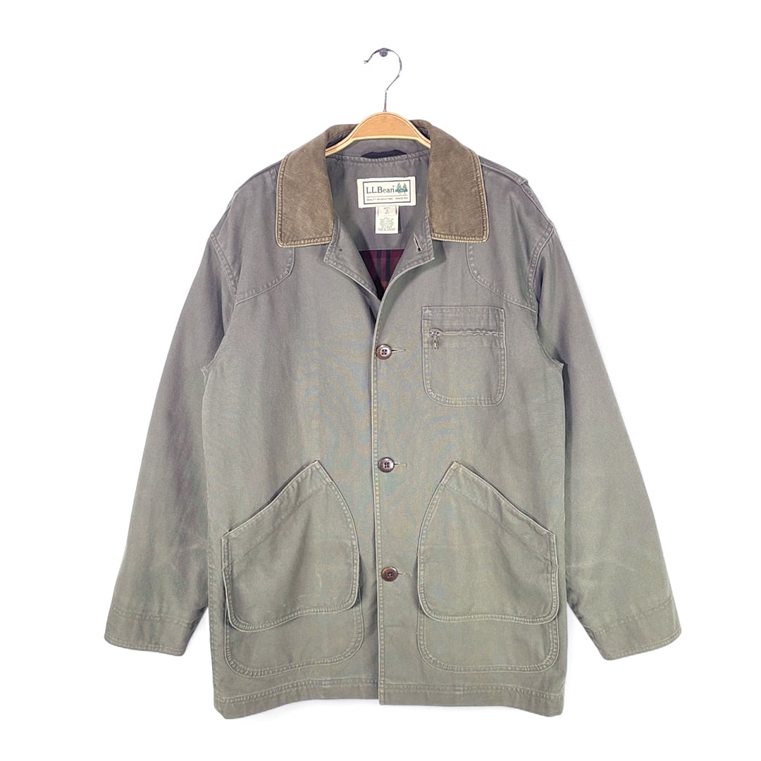 エルエルビーン フィールドコート モスグリーン ダック地 内コットンライナー ジャケット L.L.BEAN サイズS 古着 @DZ0748