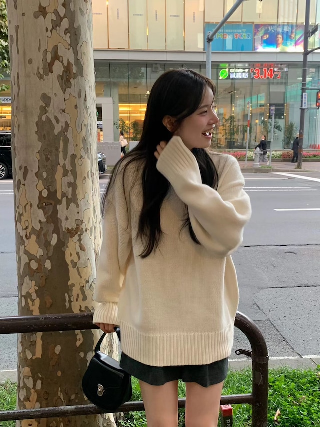 (即納) ounce / Norton boxy knit