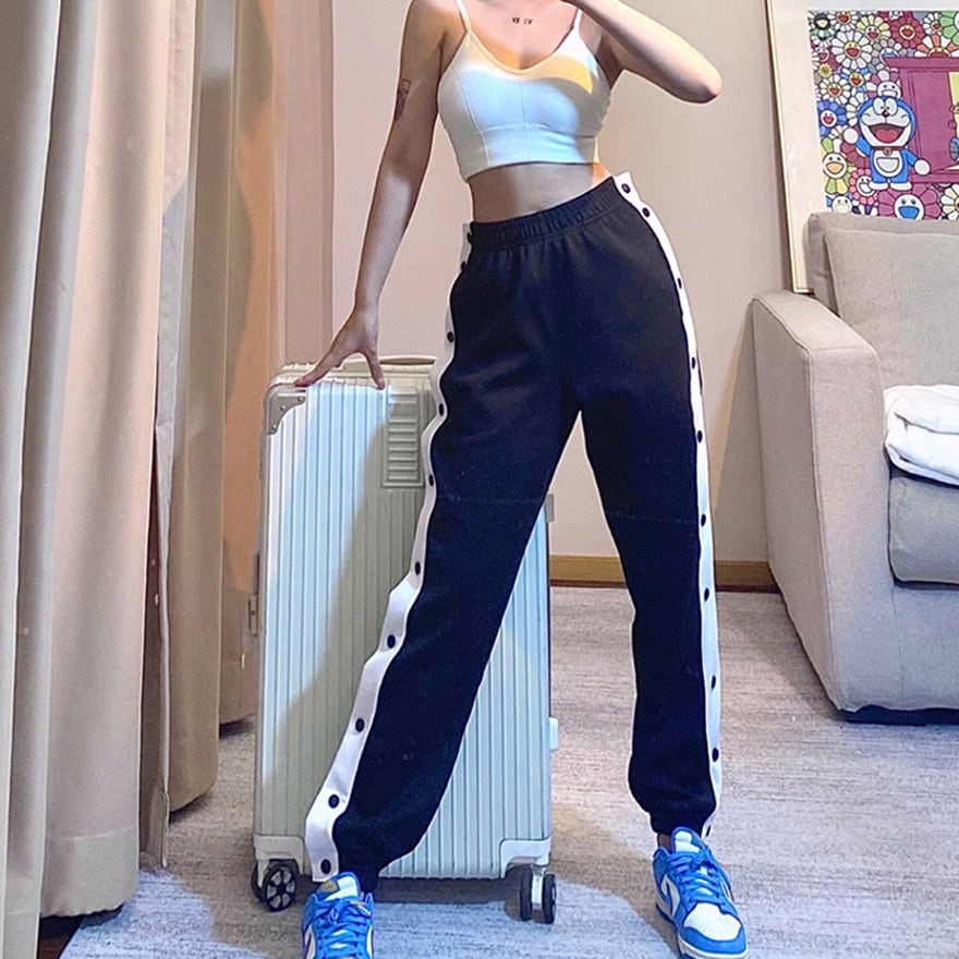 サブカル 服 地雷系 通販 パンツ スリット ユニセックス スポーツ