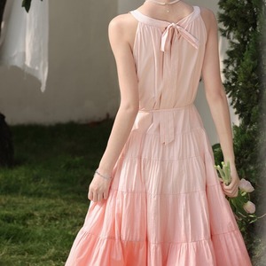 Pink Gradient Long Dress / ピンク グラデーション ロング ワンピース