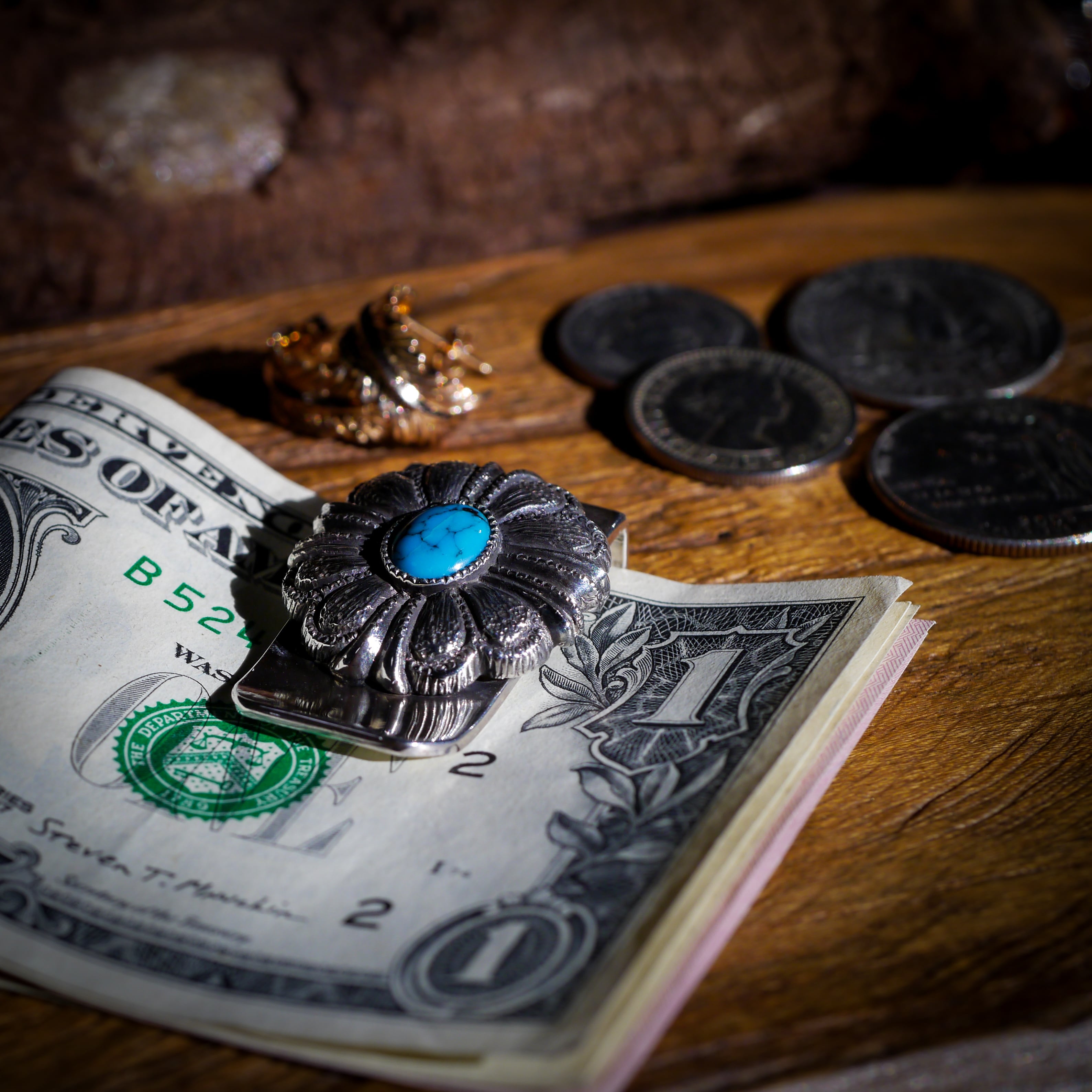 マネークリップ ターコイズ | Ai Kaminaga - New Native Jewelry -