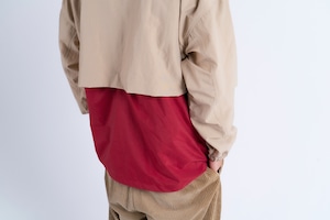 BLAZZ Anorak / Made in JAPAN -KHAKI x RED-