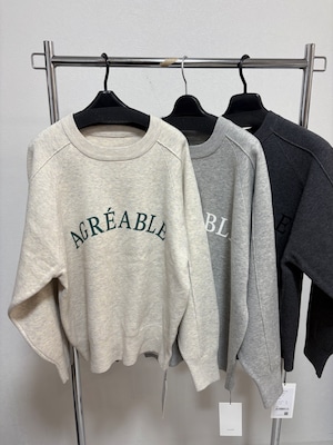 hunch ロゴスウェットライクニットセーター　WVQ7088