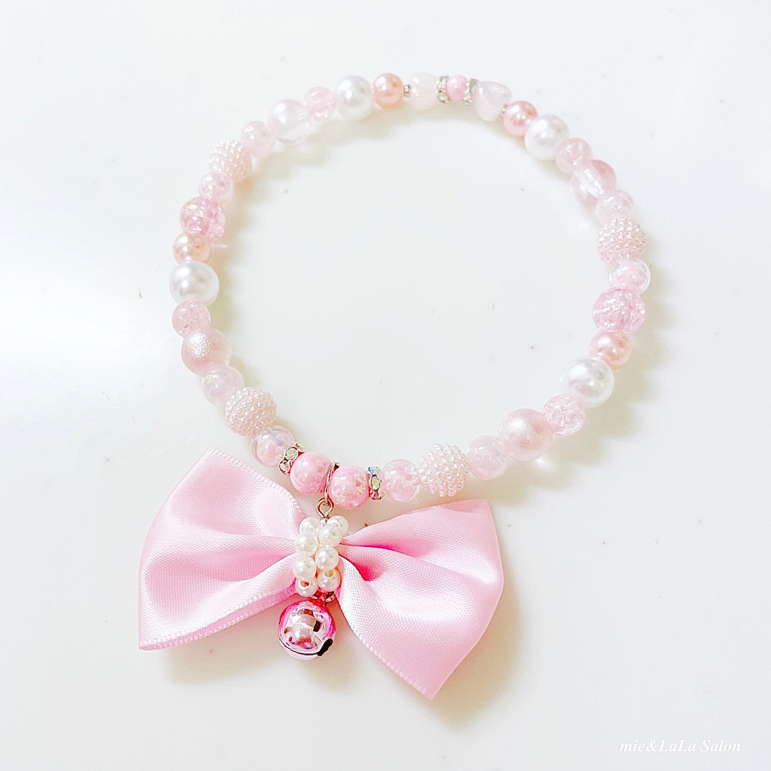 ビッグリボンネックレス୨୧(バックリボン付き) 2way ペット用 犬 猫