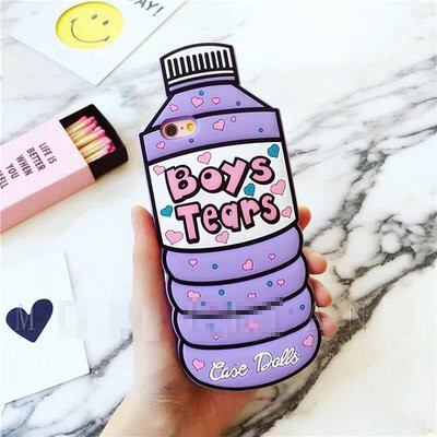 Phone 6/7用 ケース ペットボトル型シリコンソフトケース カバー パープル 紫