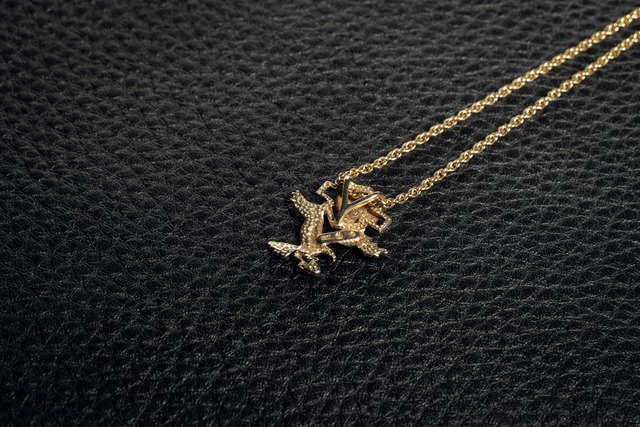 Official Harley Davidson Vintage Gold Eagle Necklace