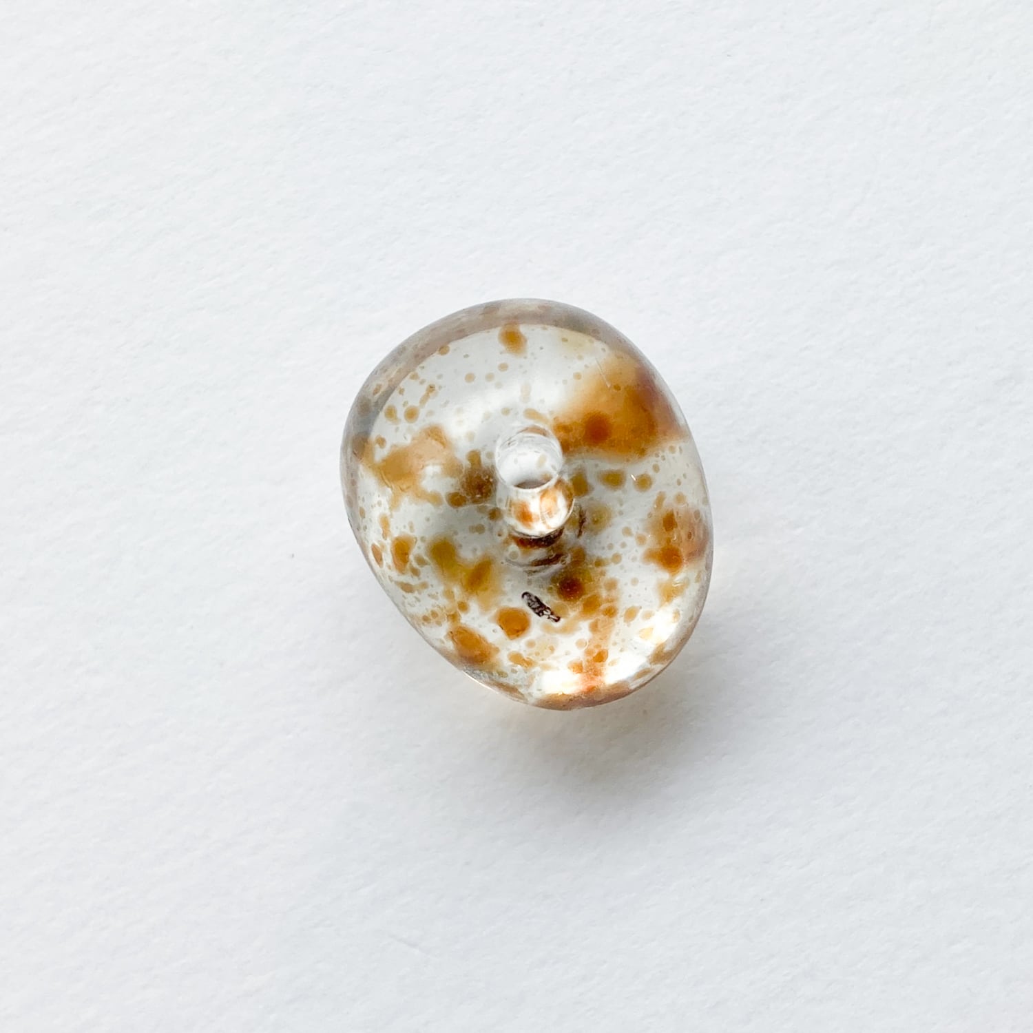 再入荷〉にじみ模様卵クリアビーズ（16mm） | Dua-アクセサリーパーツ