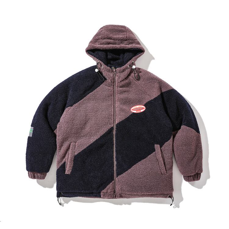 【新作】【送料無料】 Yidao Vintage 2020 Winter Trendy Unisex Coat Men's ese Workwear Loose Contrasting Color Lamb Wool Hooded Coat-Alibaba ウィンター 冬物 ビンテージ hip6-16117650956217