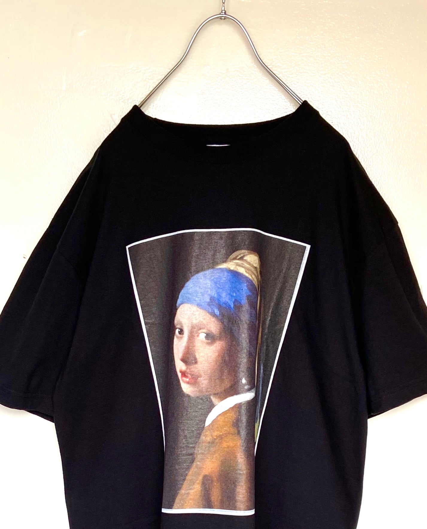 美品 古着 フェルメール『真珠の耳飾りの少女』 プリントTee 半袖 アートTシャツ