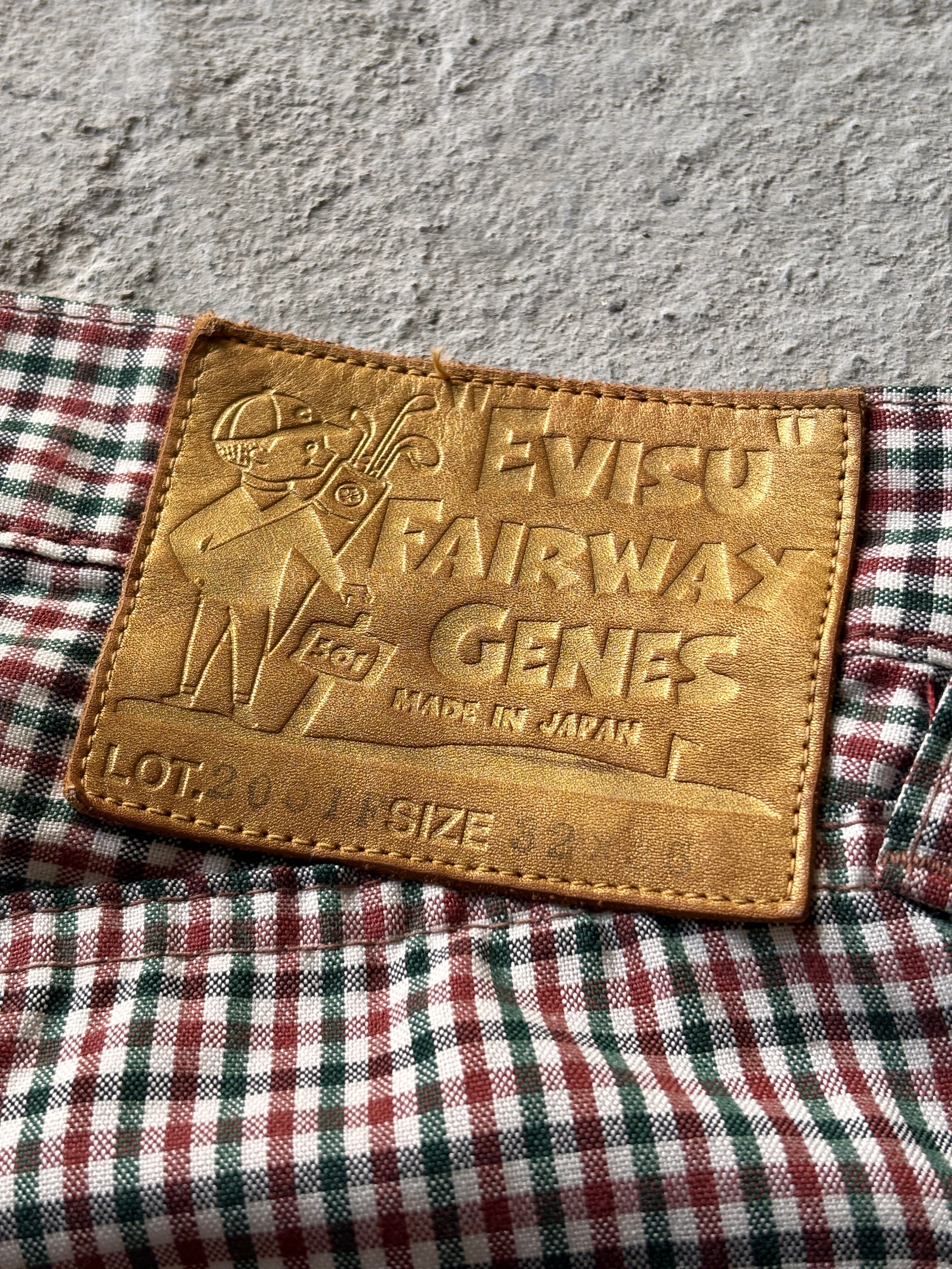 EVISU/LOT 2001F/EVISU FAIRWAY GENES pants/W32/L35/チェック柄パンツ