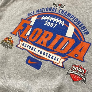 【NIKE】メキシコ製 カレッジ フロリダ大学 Florida Gators football ゲーターズ フットボール ロゴ パーカー スウェット フーディー ナイキ L US古着