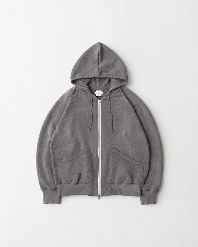 saby WAFFLE HOODIE - Pigment Stone Wash - RUST GREY