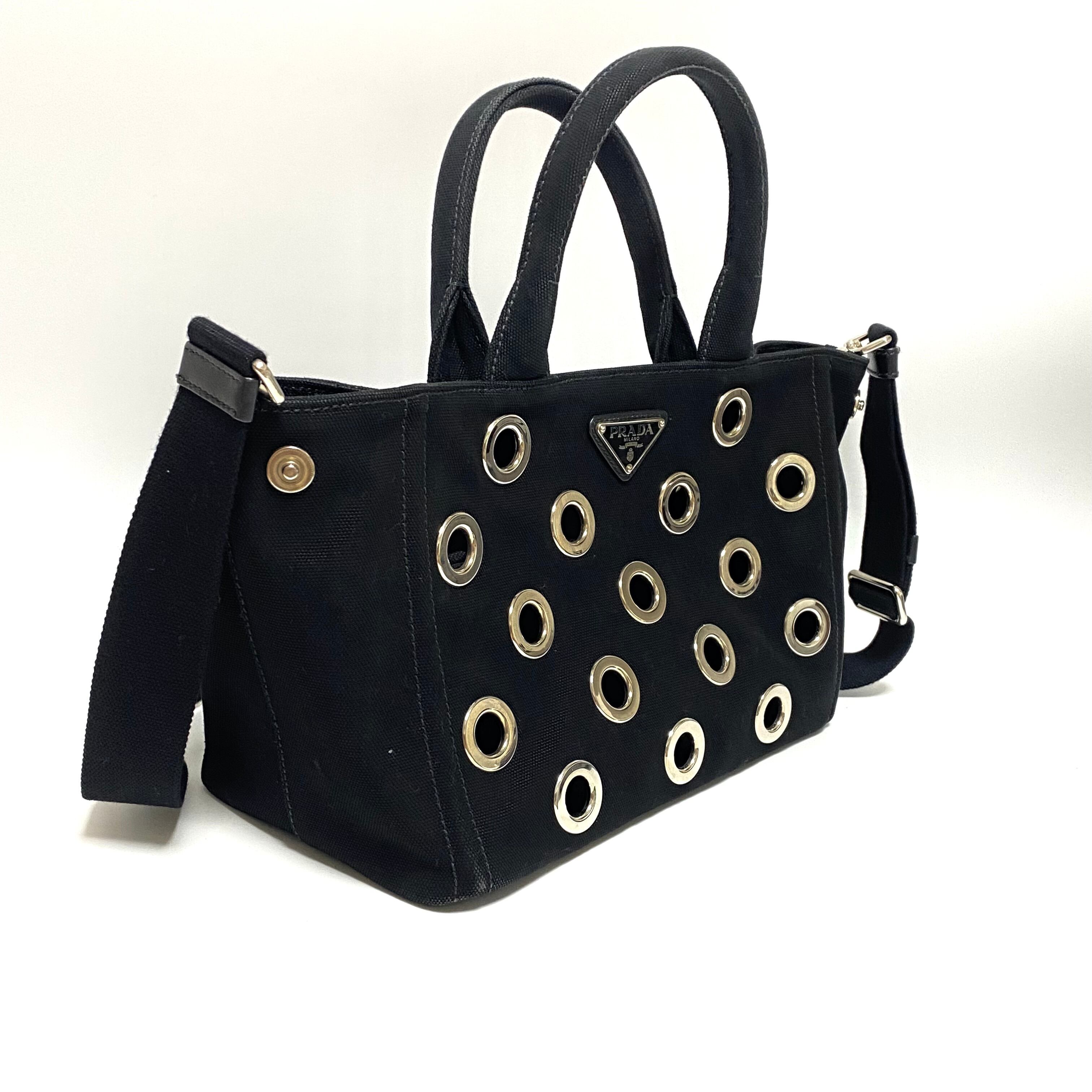 PRADA プラダ パンチング カナパ 2WAYバッグ ブラック 10625-202306 | rean PRADA プラダ パンチング カナパ 2WAYバッグ ブラック 10625-202306 | rean