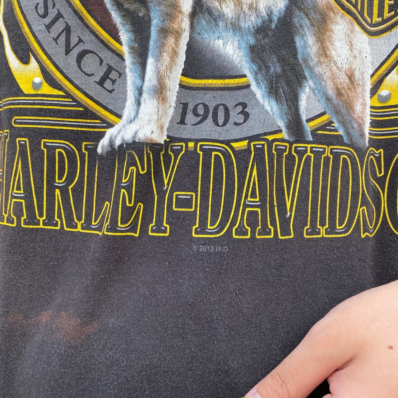 Harley-Davidson ハーレーダビッドソン オオカミ 両面プリントTシャツ 
