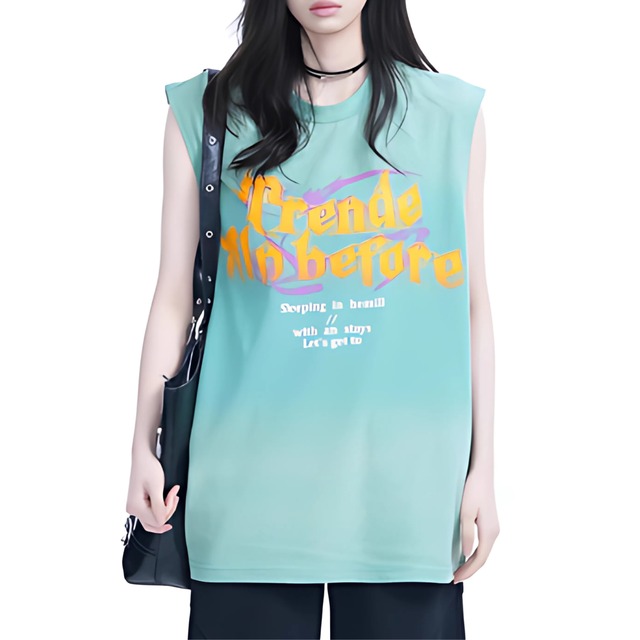 グラデーションノースリーブTシャツ B0249