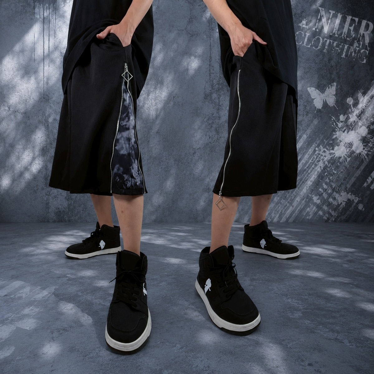 週末限定60%OFF新作SALE》2WAY ZIP HALF PANTS【SHADOW】 | NIER CLOTHING