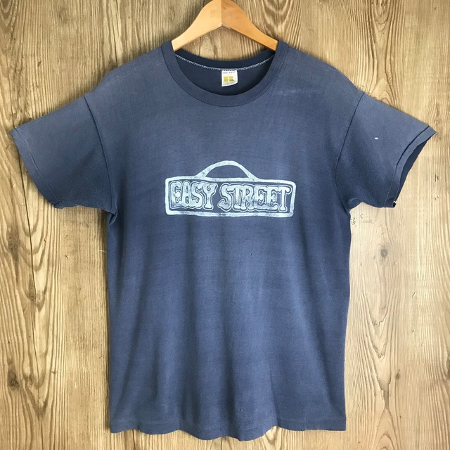USA製 70s VINTAGE EASY STREET プリント 半袖 T-sh Tシャツ サイズ 