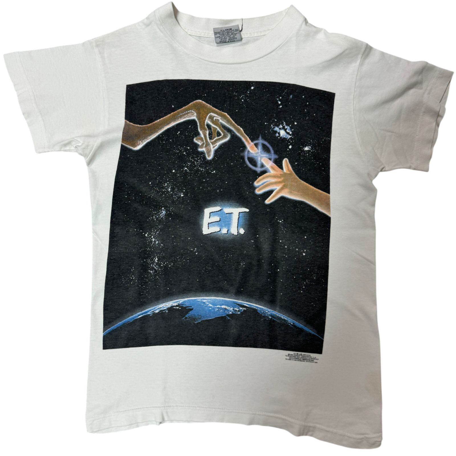 90s E.T. STANLEY DESANTIS Tシャツ XLサイズ スタンリーデサンティス