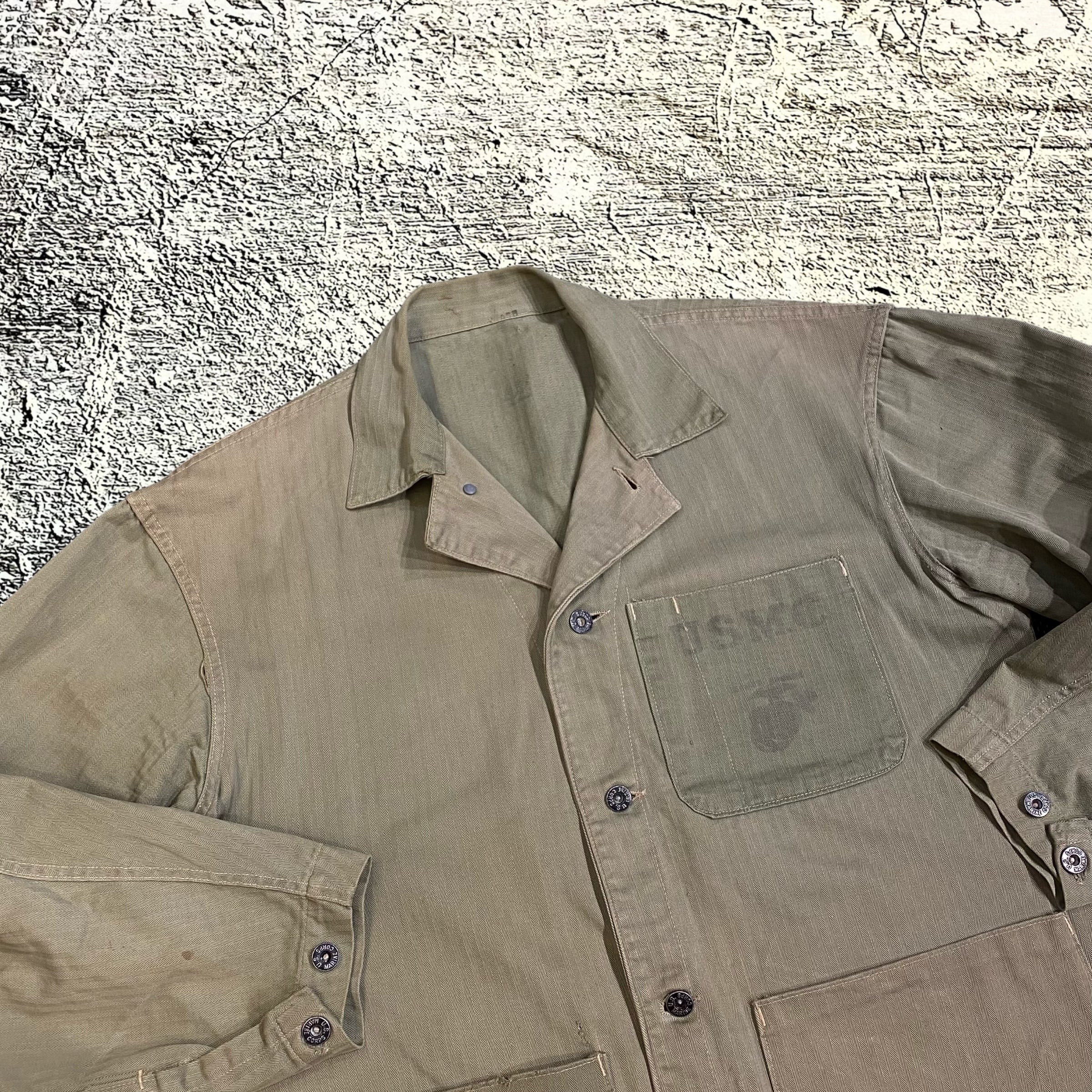 40s USMC P-44 HBT JACKET 42 us.army ヘリンボーン 40s USMC P-44 HBT JACKET 42 us.army ヘリンボーン