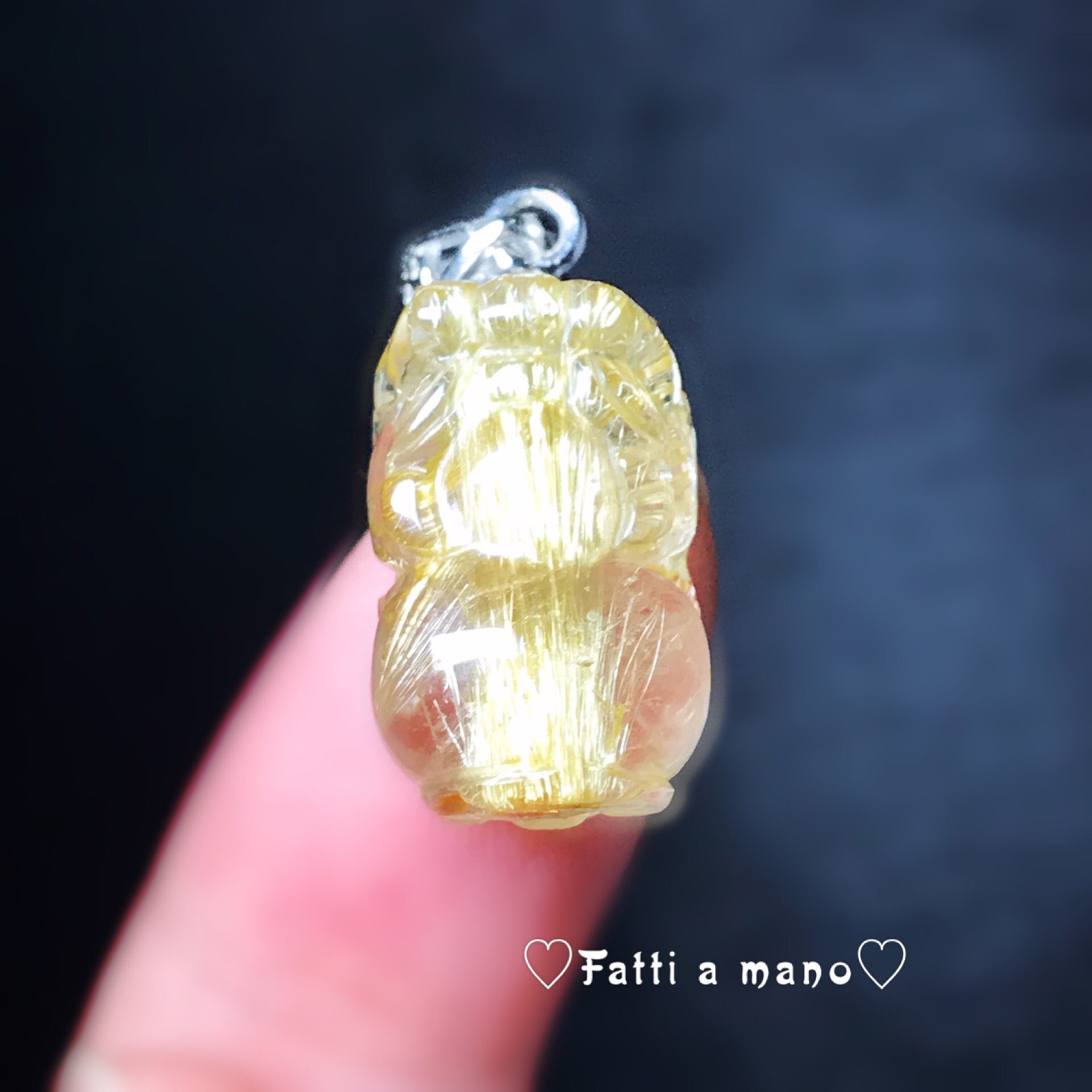 【金運、仕事運上昇】タイチンルチル貔貅⭐️ゴールド⭐️ R49 貔貅（ヒキュウ）：ルチルクォーツNo.4