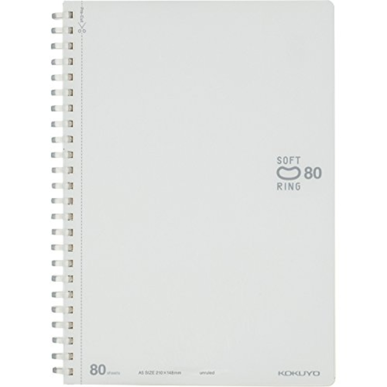 コクヨ(KOKUYO) ノート ソフトリング 80枚 A5 無地 ス-SV338W-W ホワイト