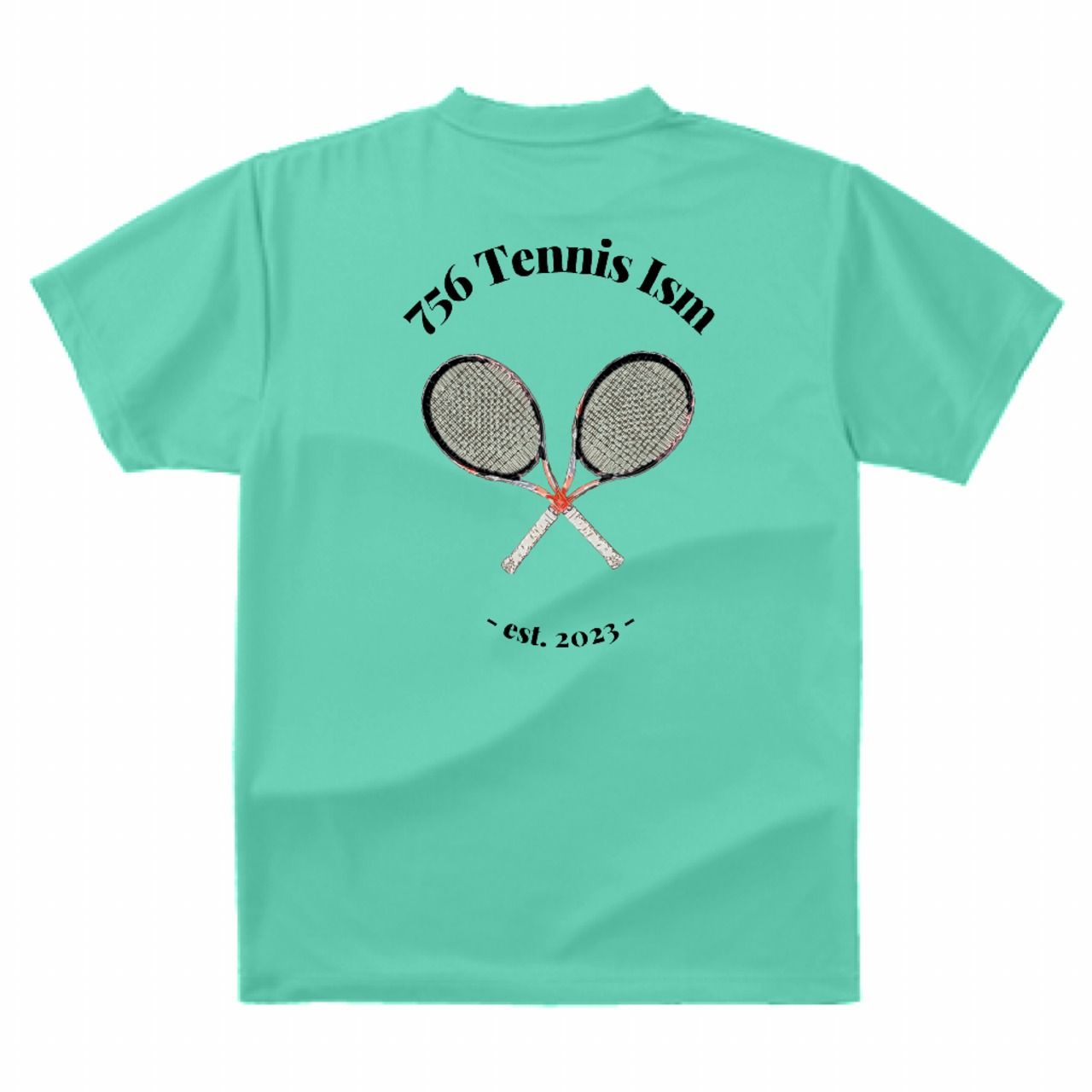 2テニスラケット』ドライTシャツ（ミントグリーン）【送料込み