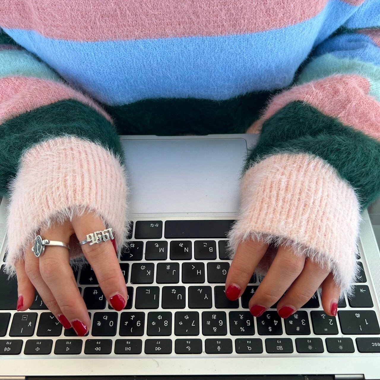 パステルカラーボーダーニット_LN02027