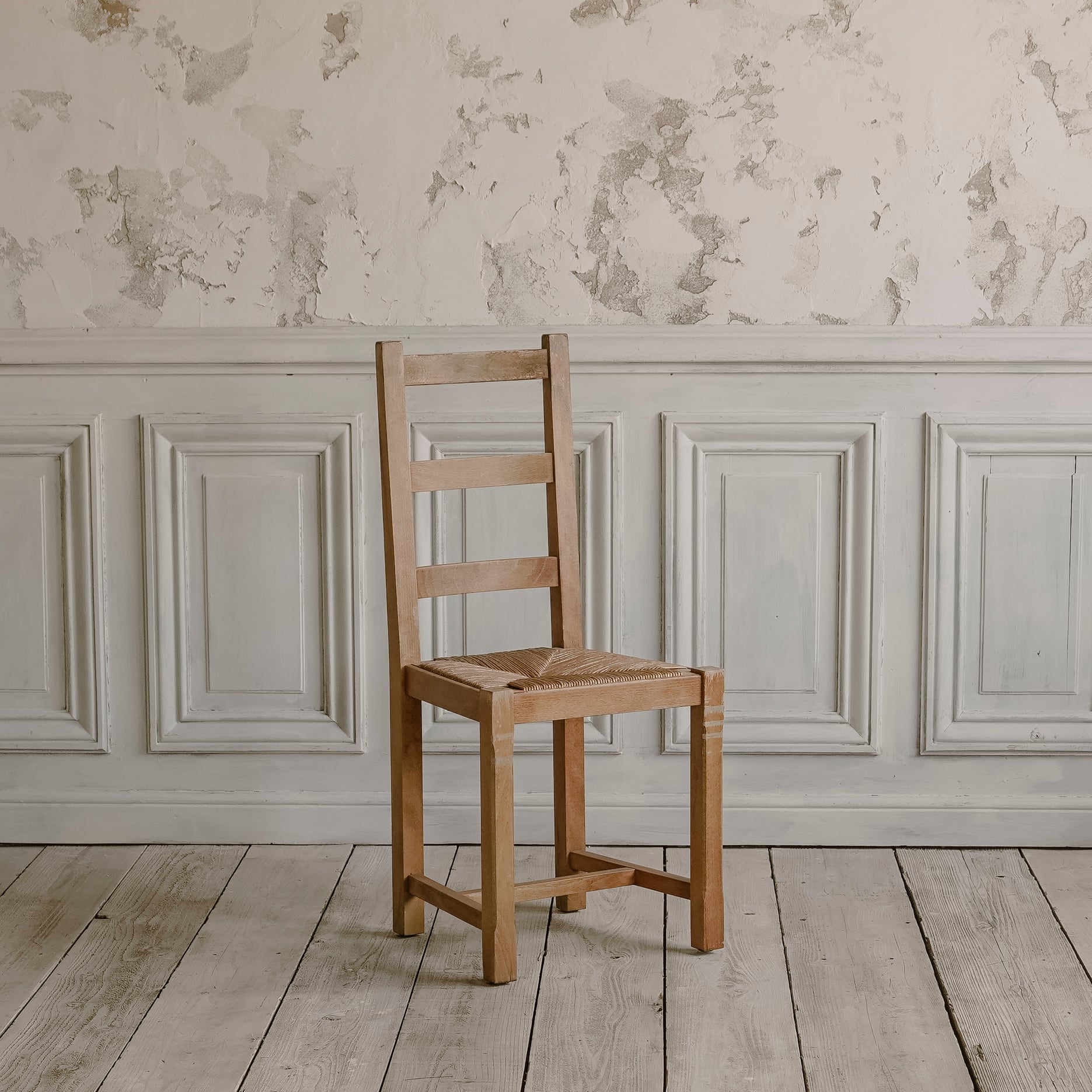 チェア/ラッシュシート/アンティーク/ディスプレイ/空間装飾/椅子/イス