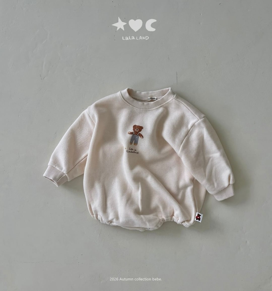 送料無料【予約】/  baby ベアロンパース /lalaland