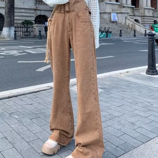 パンツ ハイウエスト 細身 フレア ウエストベルト カジュアル ボトムス パンツ フレア セミフレア スリム 細身 スマート