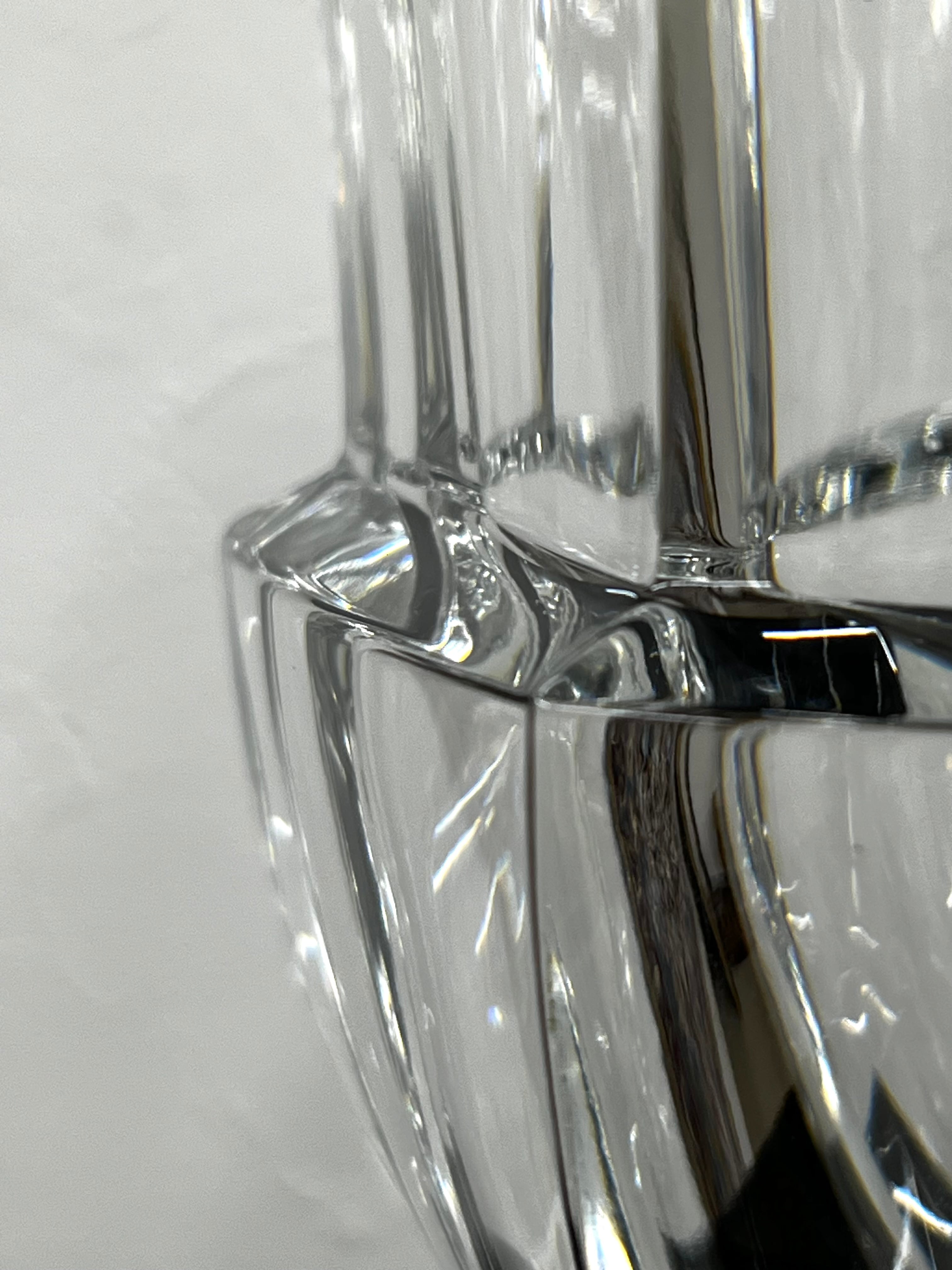 ドイツ製 Genuine Lead Crystal 大型クリスタル花瓶 ソリッド