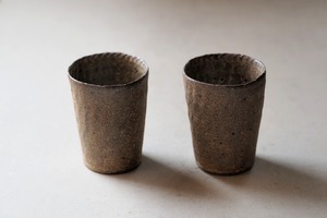 村上躍　14.白灰化粧ロングタンブラー