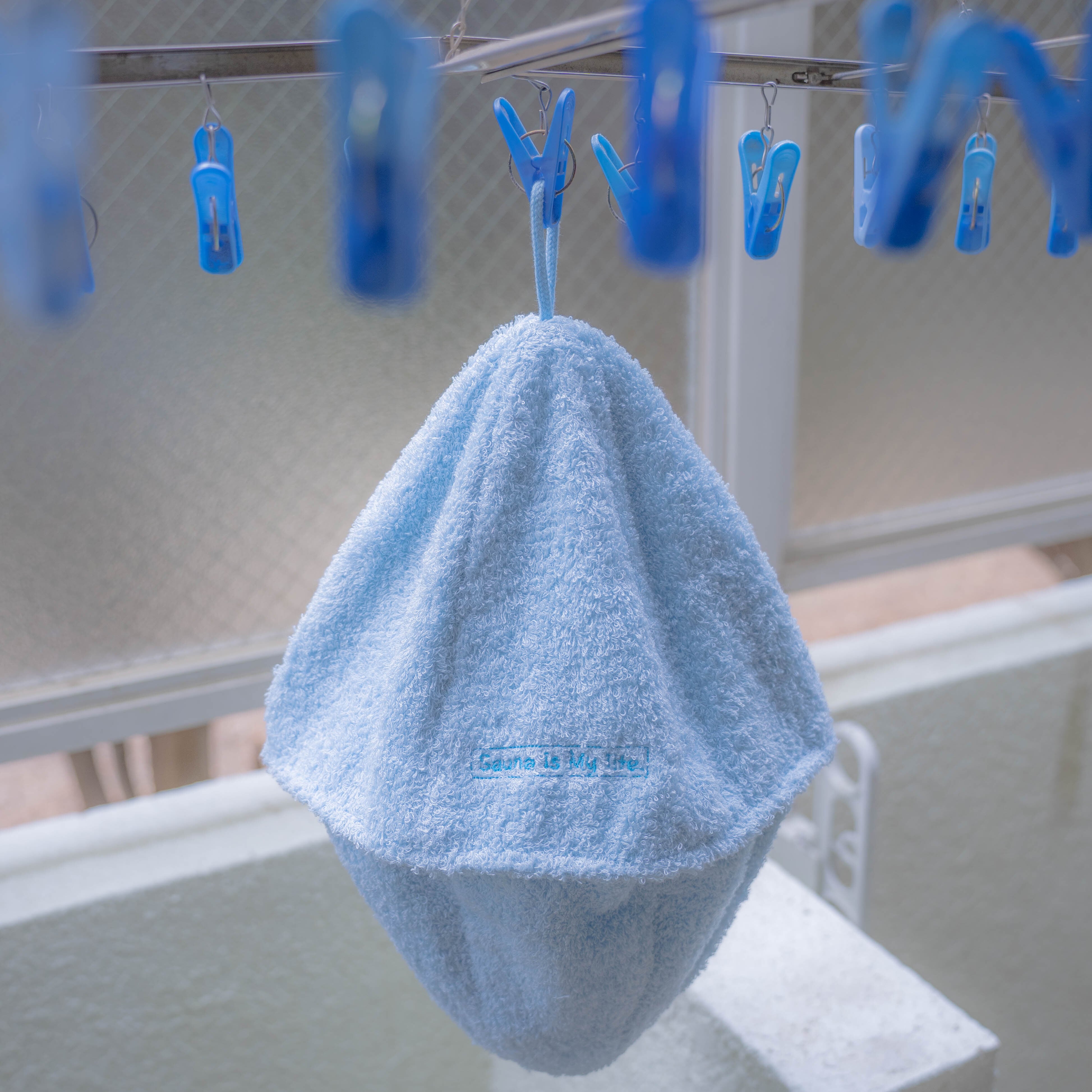 サウナハット&タオルセット/水色 | サウナイズマイライフ/Sauna is My