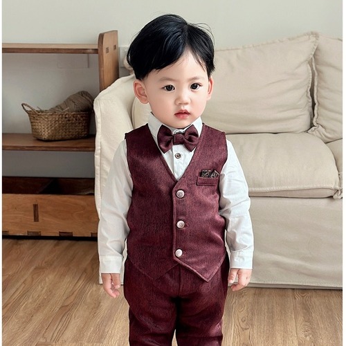 《予約商品》送料無料　ボルドーリュクス ベストセットアップ フォーマルセット
