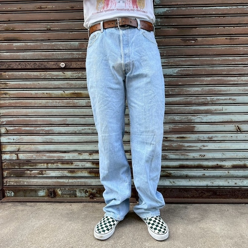 90s Levi's USA製 501 デニムパンツ W36 L34 W90cm リーバイス ヴィンテージ グランジ ダメージ ジーンズ 520刻印 インディゴ 80s