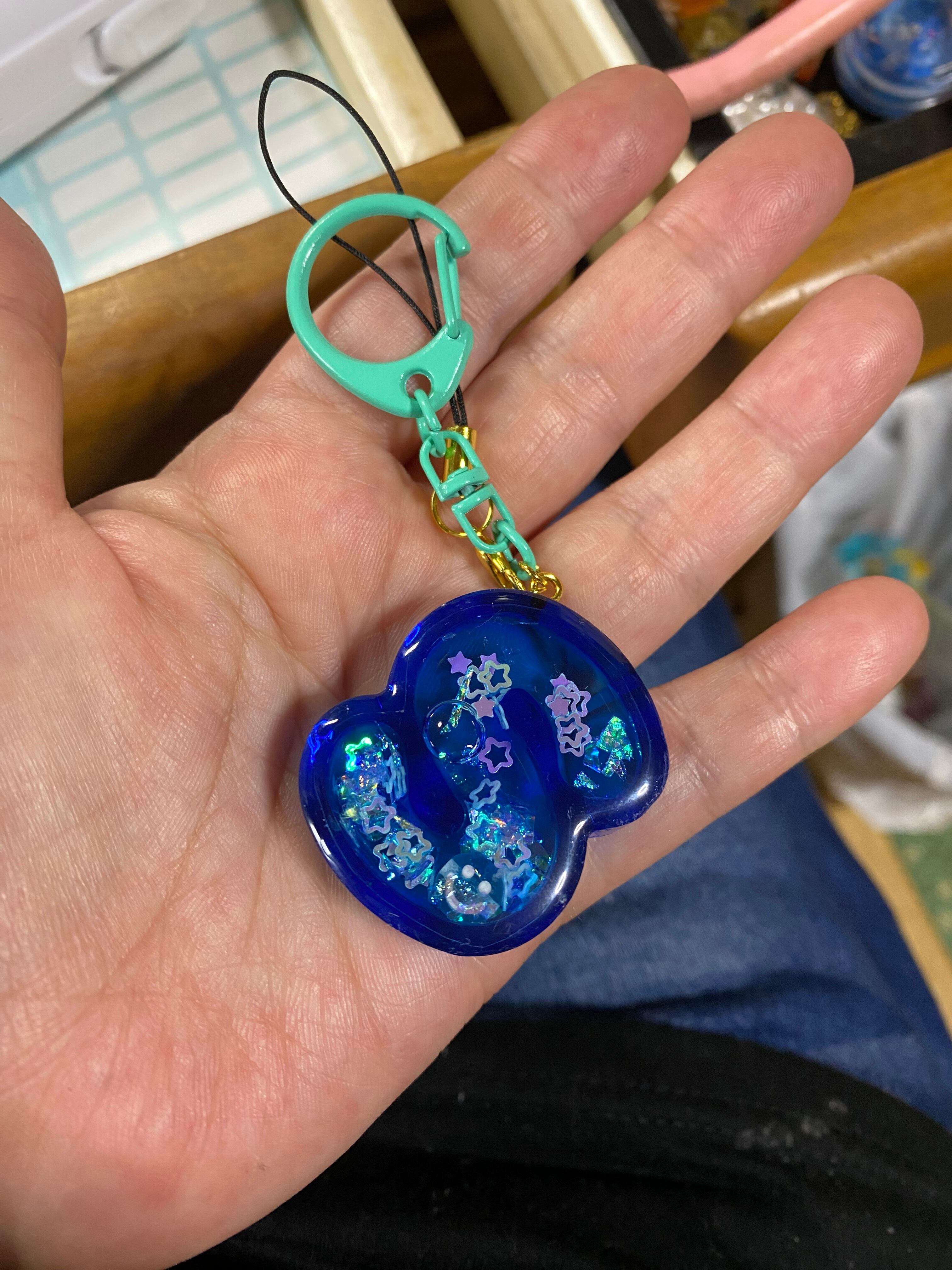 お花のシェイカーキーホルダー(パープル) オーダー専用ページ レジン