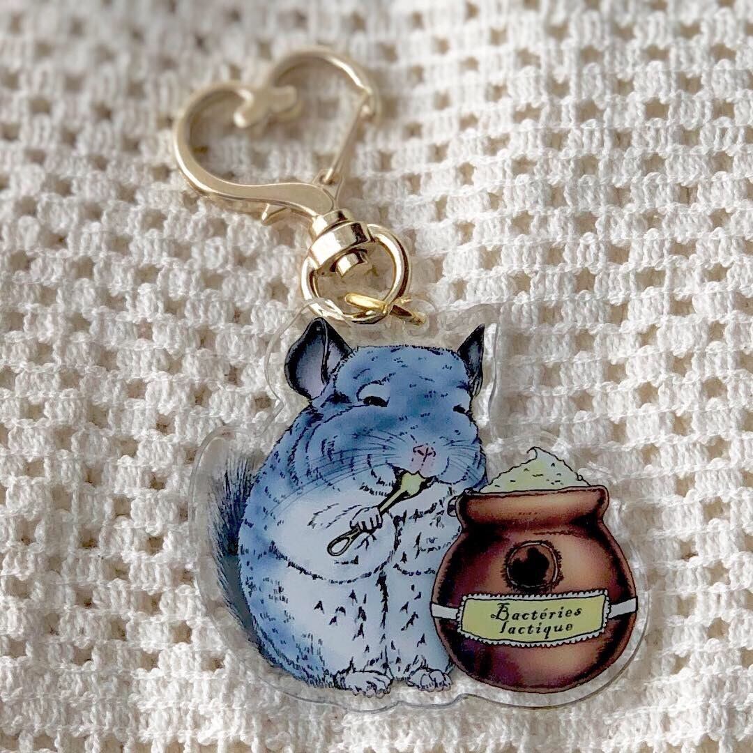 乳酸菌ペロリチンチラ キーホルダー
